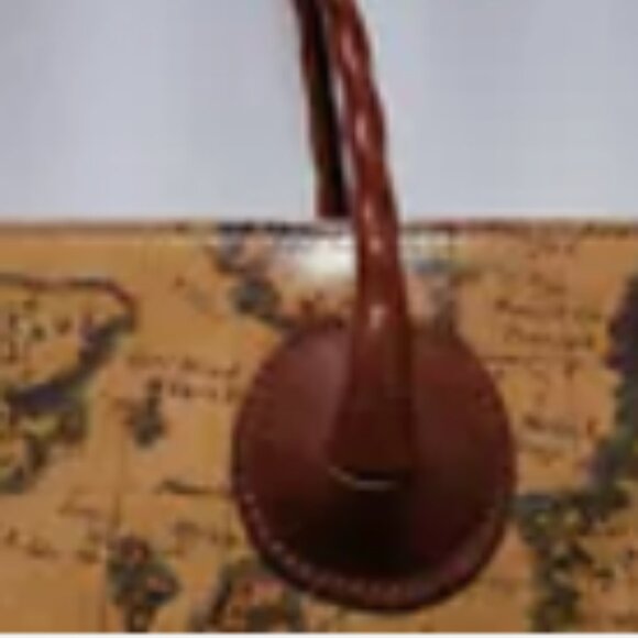 Patricia Nash European Map Cavo Leather Handbag NWT $249 - Picture 8 of 10